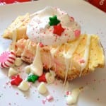 white chocolate peppermint cheesecake