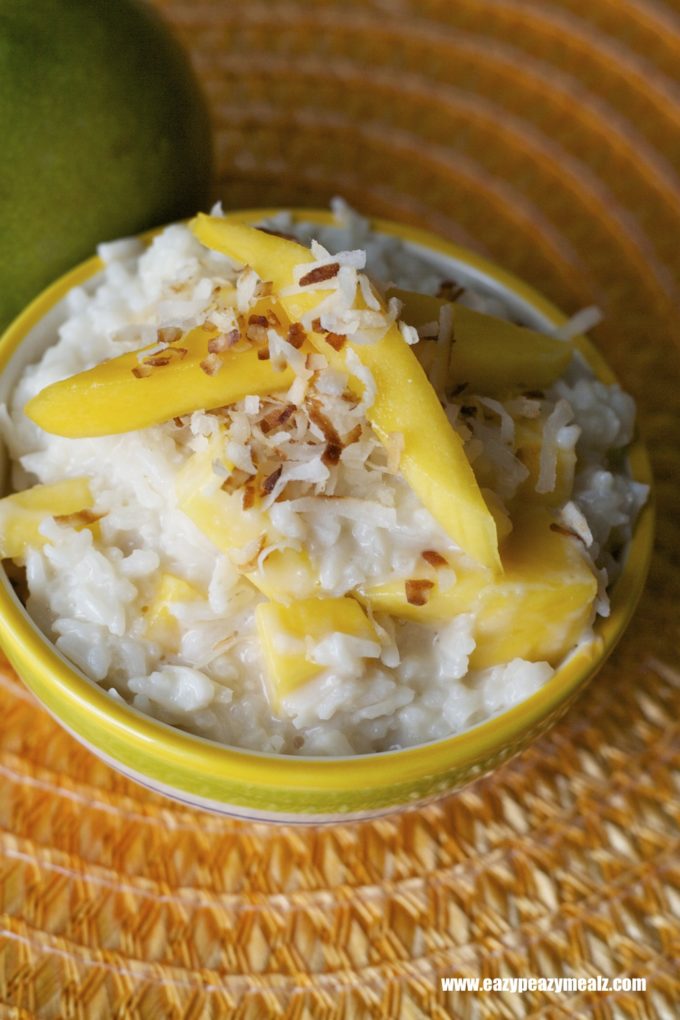 Coconut Mango Rice Pudding (Dairy Free) Eazy Peazy Mealz
