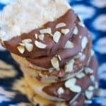 dipped chocolate chip shortbread cookies