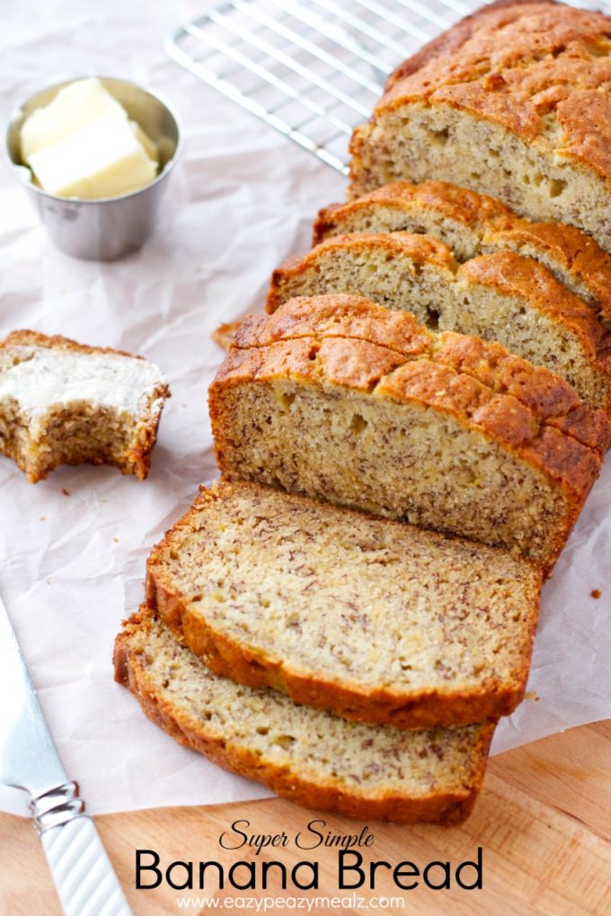 Super Simple Banana Bread - Eazy Peazy Mealz