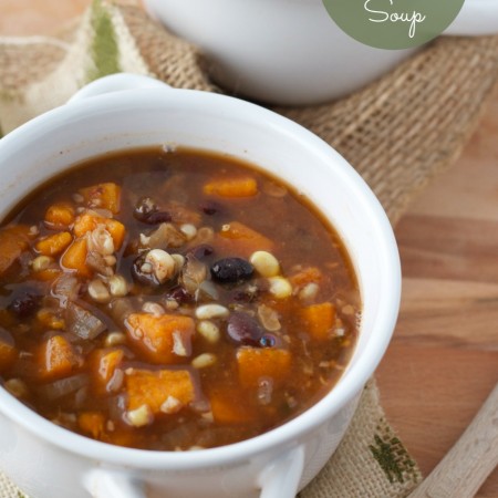 a bowl of slow cooker black bean soup