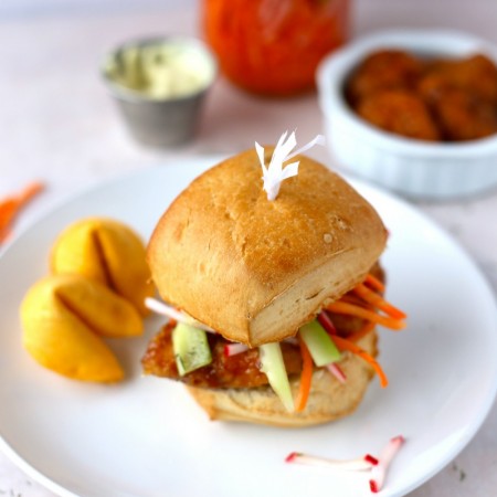 general tsos chicken wing slider for game day
