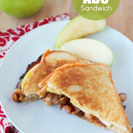 Grilled ABC apple, bacon, cheese sandwich