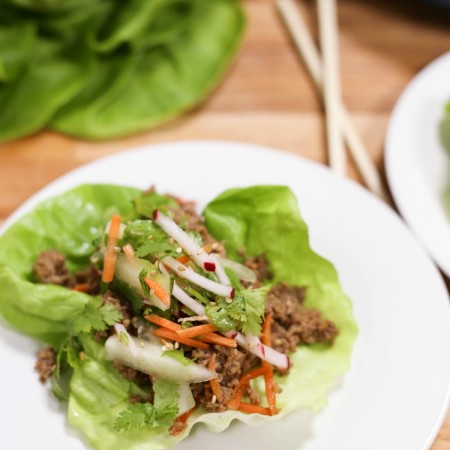 Turkey lettuce wraps asian