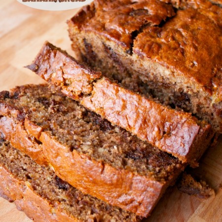 chocolate toffee banana bread image