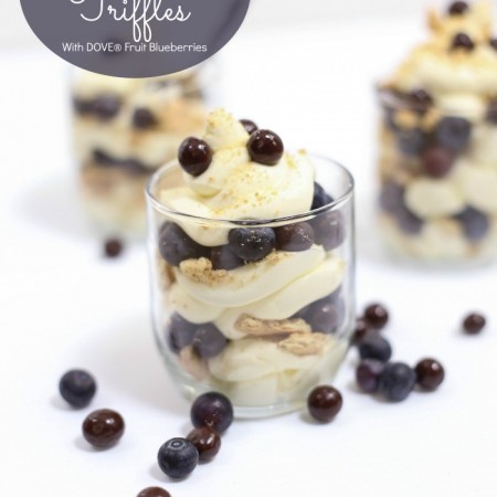The Lemon Whipped Cheesecake Triffles with DOVE® Fruit Blueberries #yum