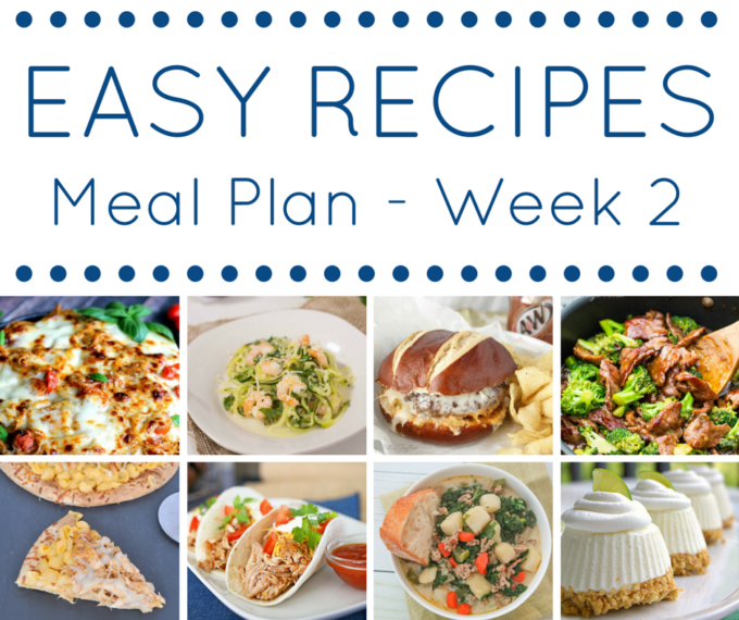 Easy Recipe Meal Plan: Week 2 - Eazy Peazy Mealz