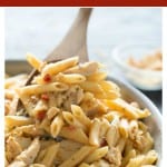 Thai peanut skillet pasta is a one pot meal that is fantastic.