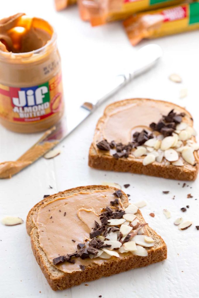 Quick Breakfast JIF Spread Toast Eazy Peazy Mealz