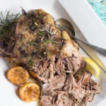 Slow Cooker Roast Lamb with Lemon, Rosemary & Garlic