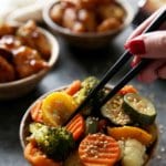 Asian inspired roasted veggies