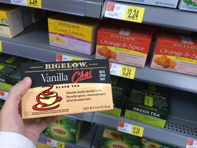 In store phot of bigelow tea