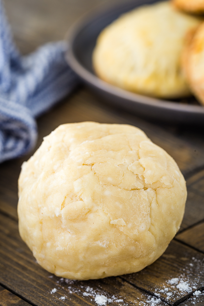 A ball of cream cheese pastry dough