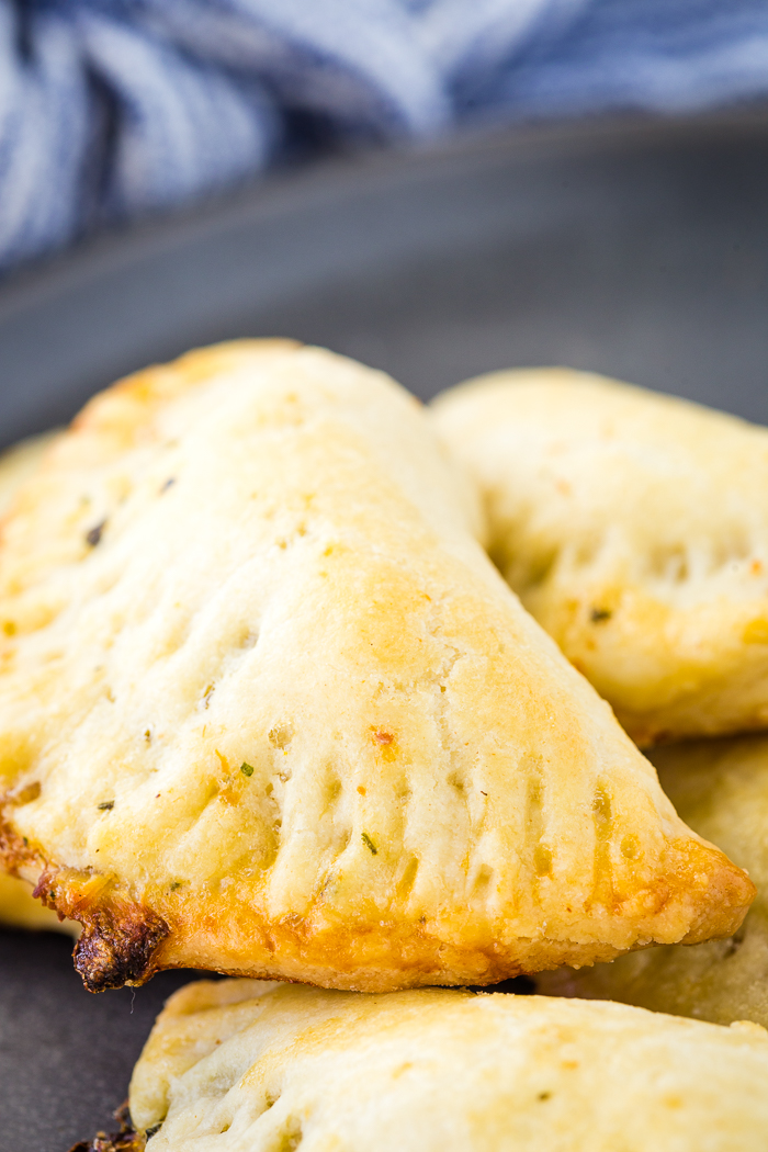 An empanada of cream cheese pastry dough