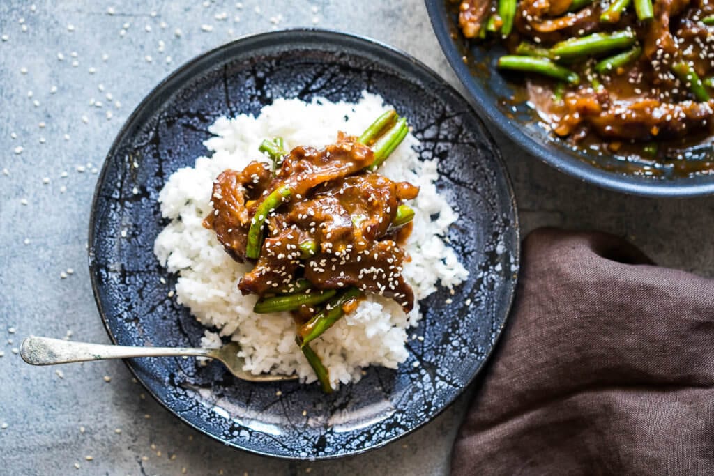 Mongolian Beef easy one skillet dinner solution