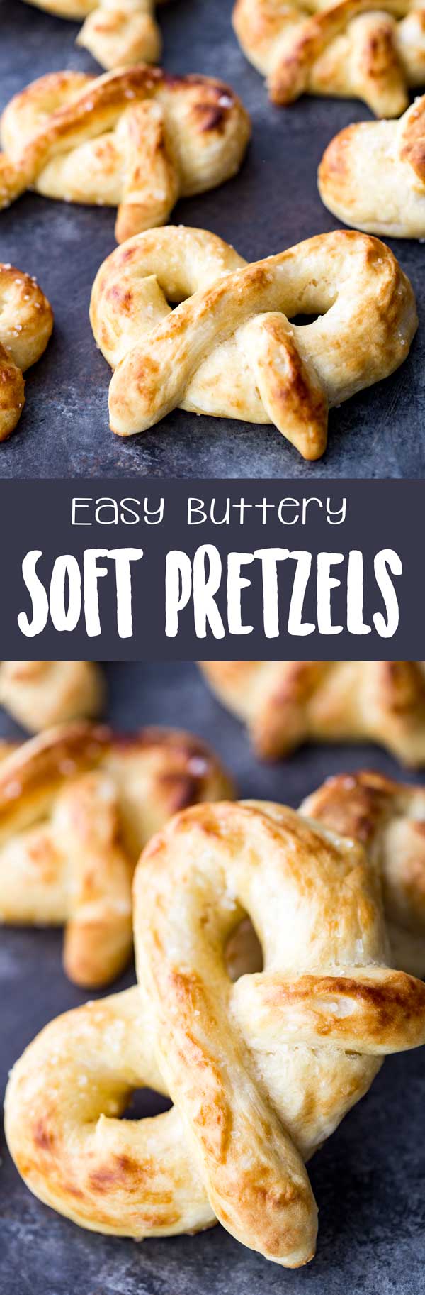 Buttery soft pretzels with a crispy outside, and a pillowy soft inside. 