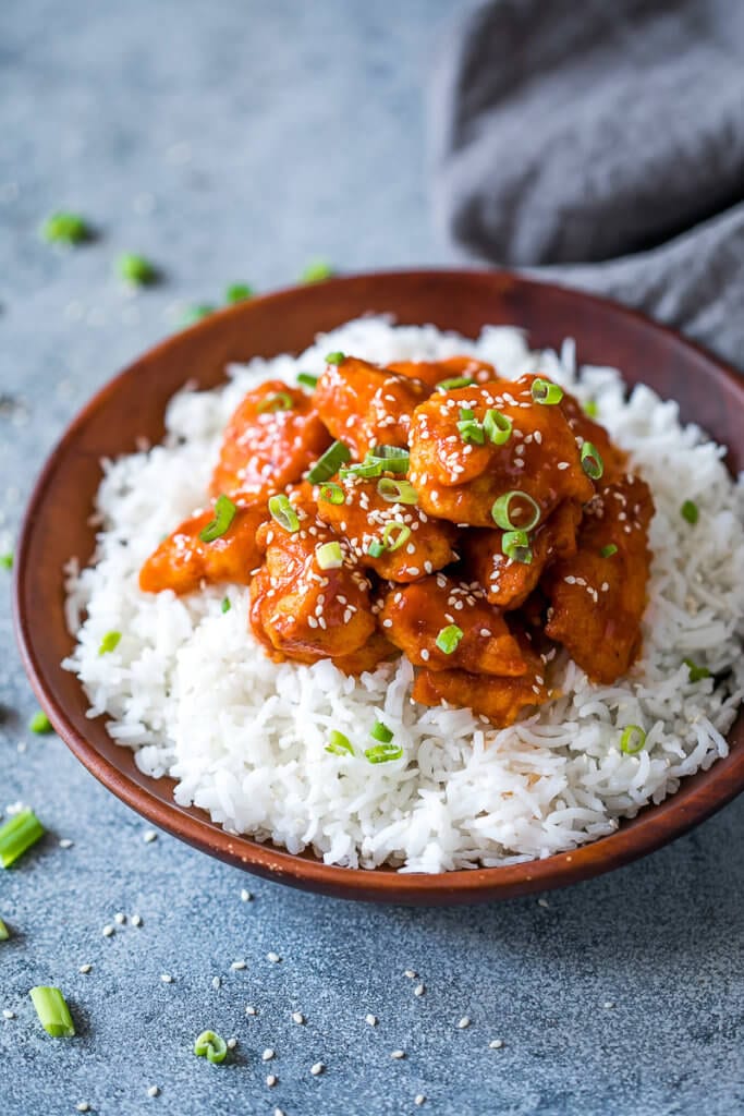 Freezer friendly baked sweet and sour chicken