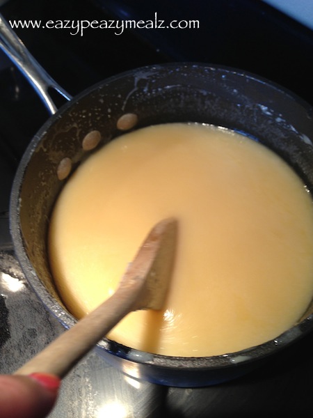stirring caramel