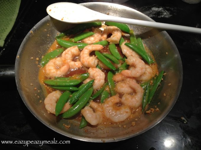 shrimp stir fry with sugar snap peas