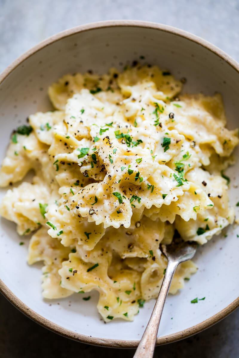 Easy one pot mac and cheese with bowtie pasta, this is one of the easiest and tastiest