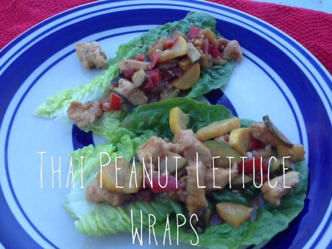 Thai peanut lettuce wraps