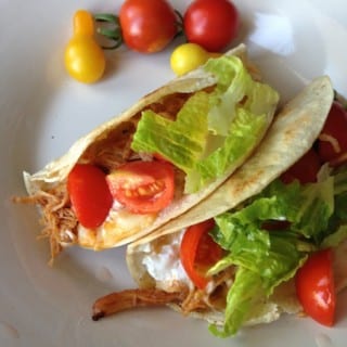 Crock Pot Shredded BBQ Chicken Tacos