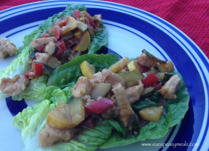 Thai Peanut Lettuce Wraps - Eazy Peazy Mealz