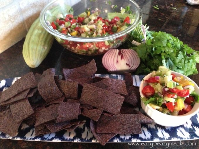 3 Tomato, 3 Cucumber Fresh Salsa Easy Peasy Meals