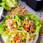 Thai Peanut Lettuce Wraps, asian inspired lettuce wraps with a fun Thai twist