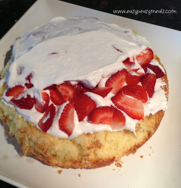 strawberries and cream layer butter cake