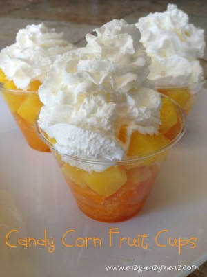 Halloween: Candy Corn Fruit Cups