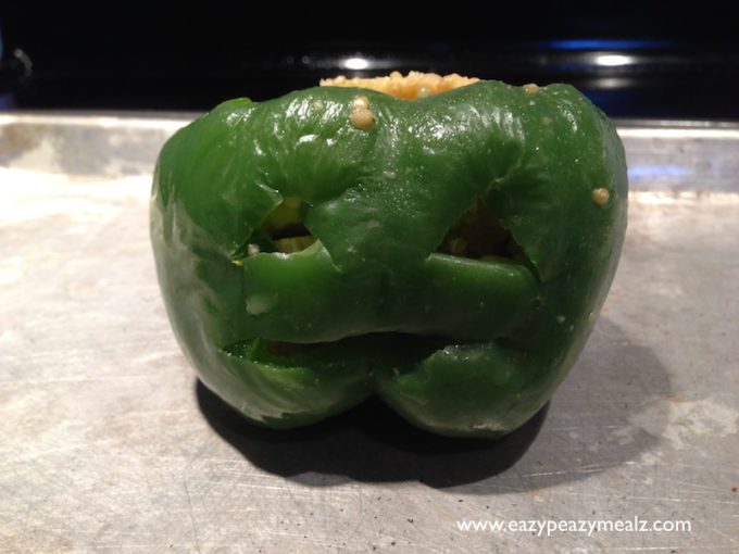 jack o lantern stuffed pepper