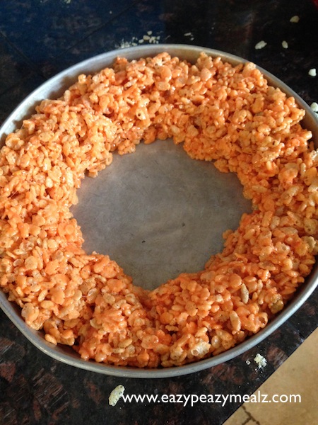 orange crispy rice treat