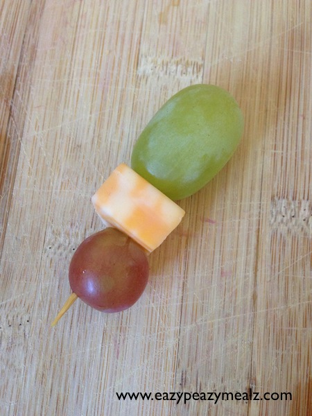 fruit and cheese kabob
