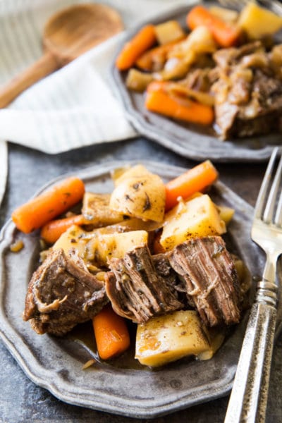 This is the best tasting crock pot pot roast I have ever eaten. Hands down!