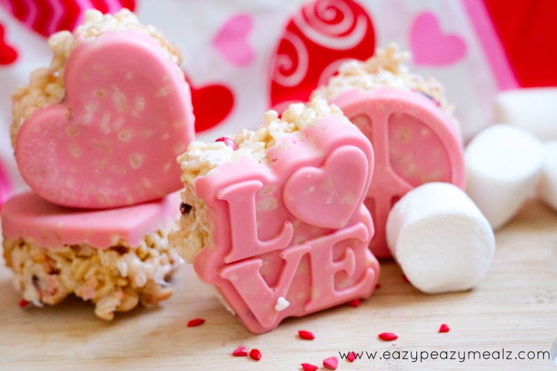 molded rice crispies #Valentine's Day