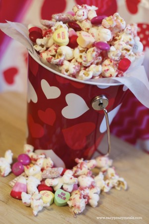 Valentine’s Day Popcorn Snack Mix