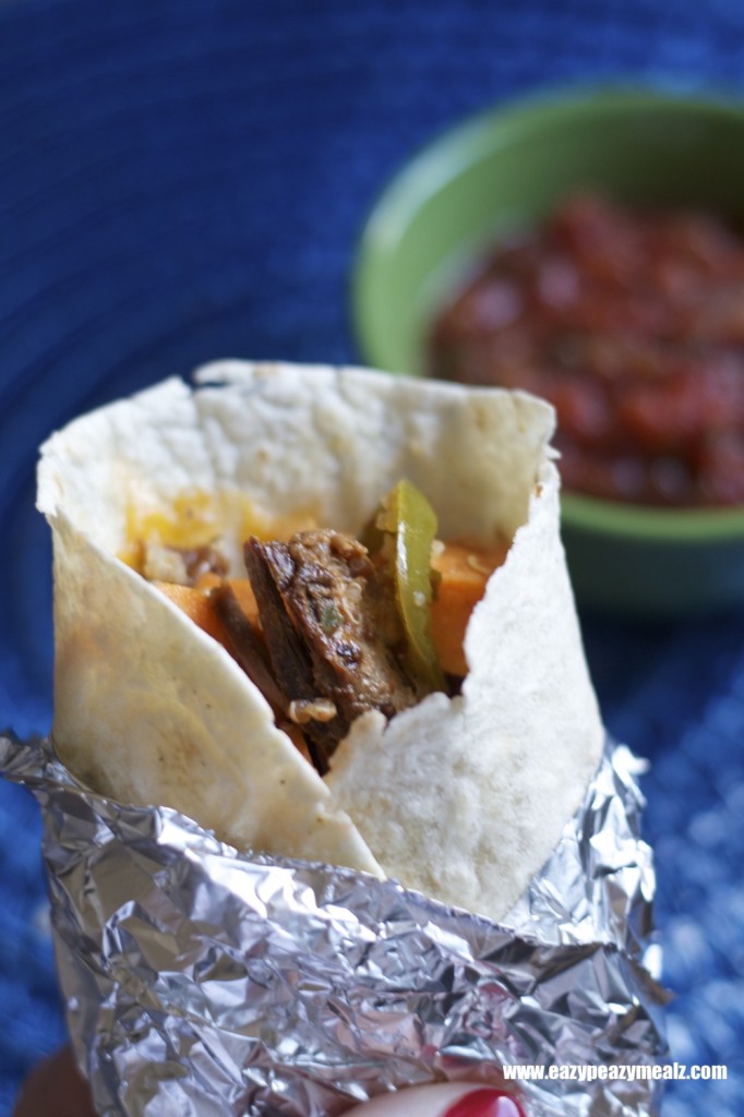 BBQ Pork freezer burrito