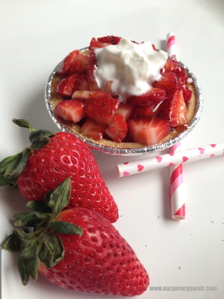 CHeesecake filled strawberry tarts