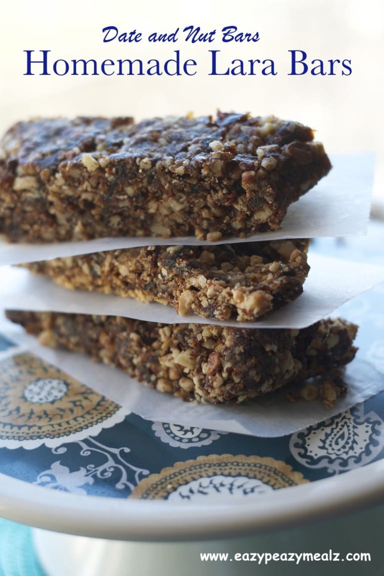 Homemade Lara Bars Date and Nut Bars Easy Peasy Meals