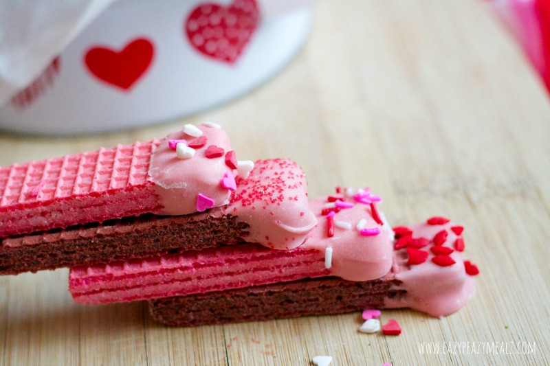 chocolate dipped wafer cookies vday