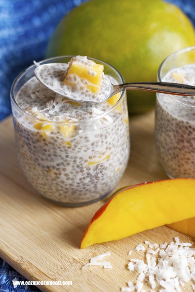 coconut mango chia seed pudding