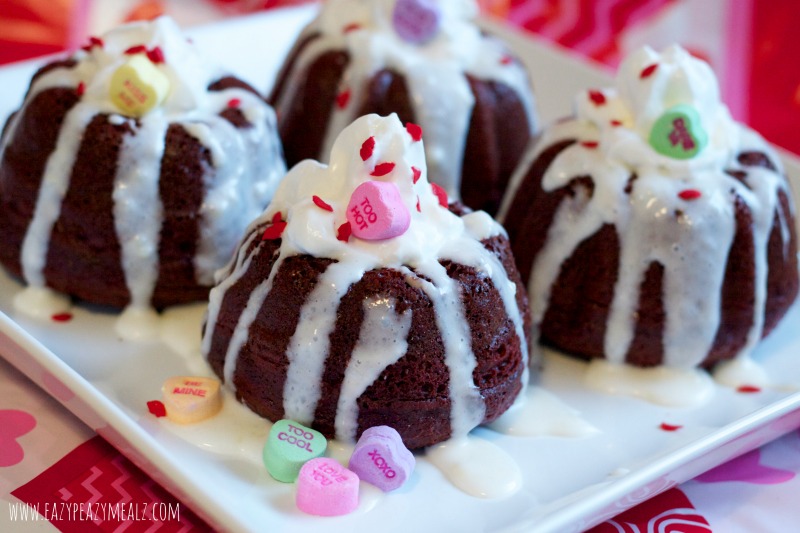 Mini Chocolate Bundt Cake with Cream Cheese Frosting - Glitter and Goulash