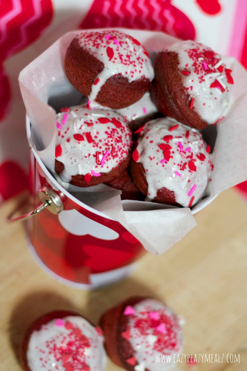 red velvet donut holes vday