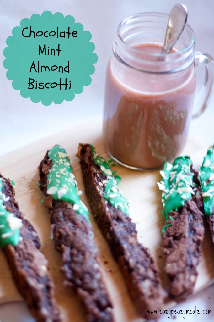 biscotti, chocolate mint almond