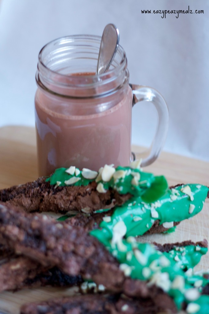 chocolate almond biscotti