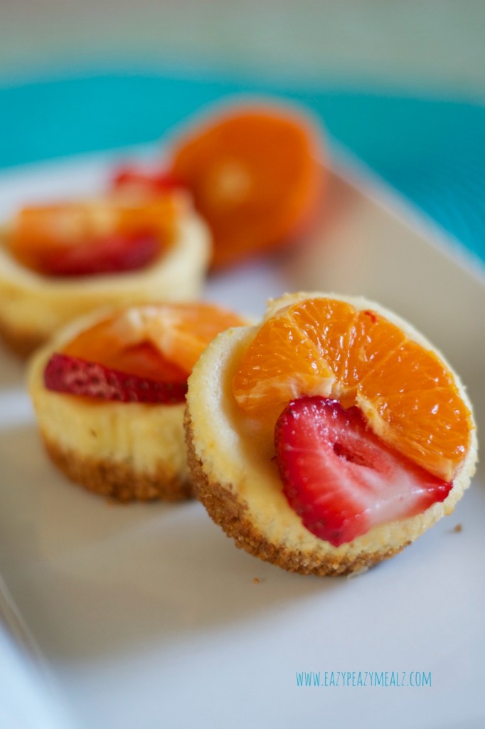 citrus berry mini cheesecakes
