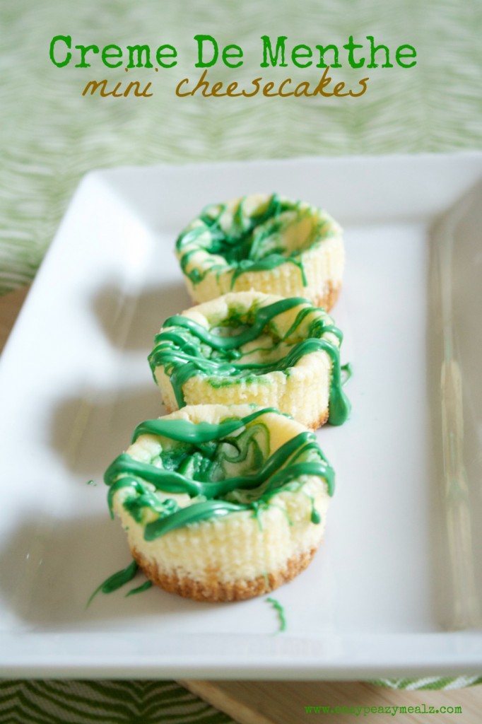 creme de menthe mini cheesecakes