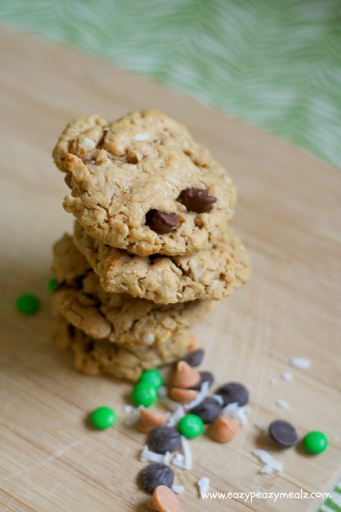 monster cookies with oats and pb