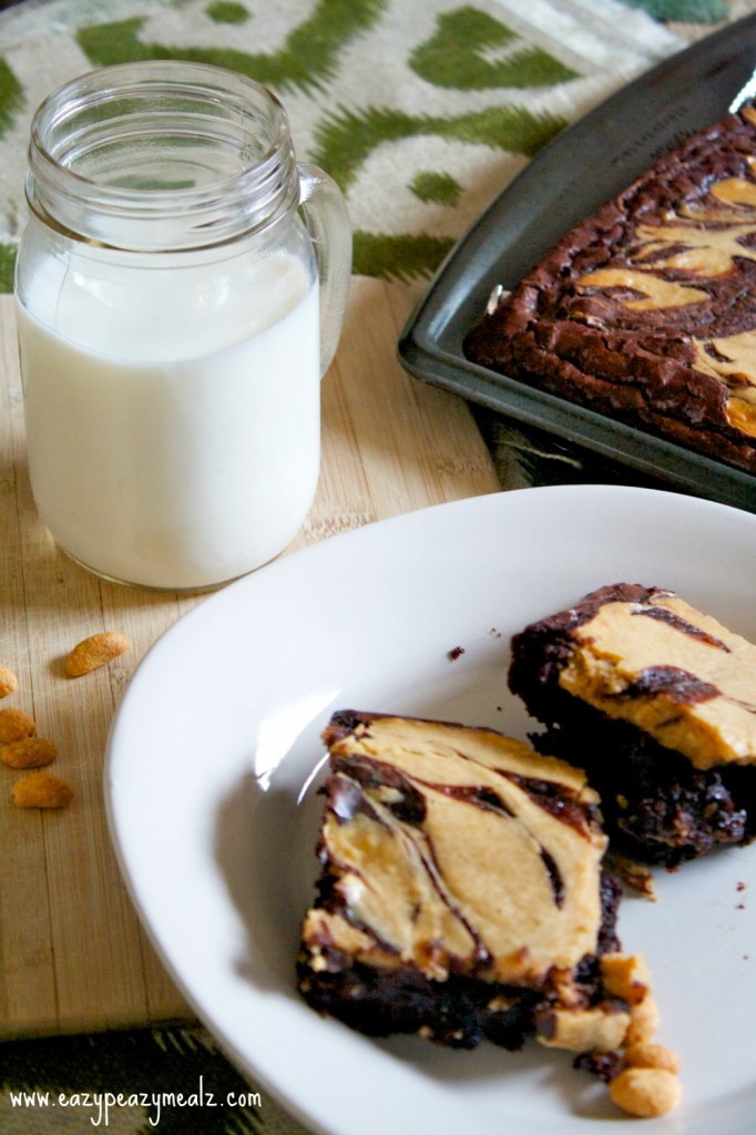 peanut butter cheesecake swirl brownies